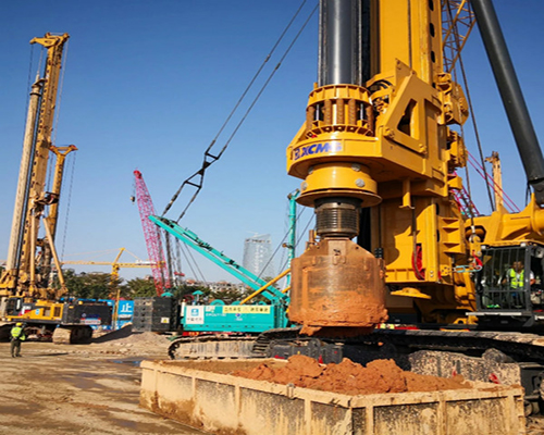 無限達400E旋挖鉆杭州中環柯橋段高架橋改建工程施工現場